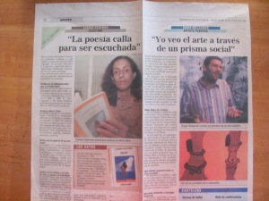expreso deguayaquil, miercoles 16 de junio de 1999, libro aguaje, carmen vàscones y roger hollander